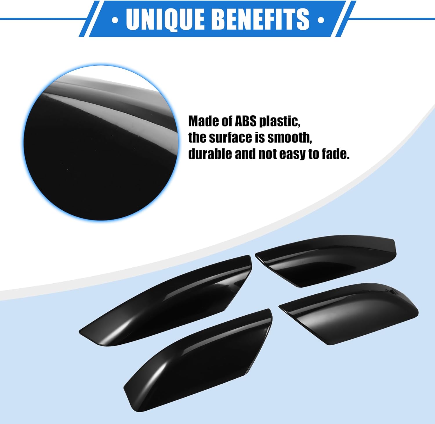 4pcs Car Roof Rack Side Rails End Cover Shell Cap Compatible for Toyota 4Runner N210 2003-2009, Durable Plastic Black Cargo Rack Legs Protection