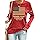 Women's Turning Point Forever 1993 2025 Print Round Neck Sweatshirt America Flag Top Red
