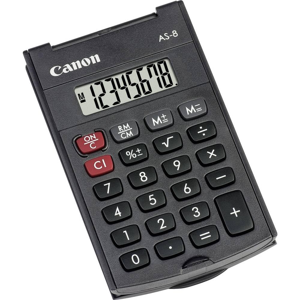 Canon AS-8 Calculator - Compact, 8-digit calculator with user-friendliness & functionality.