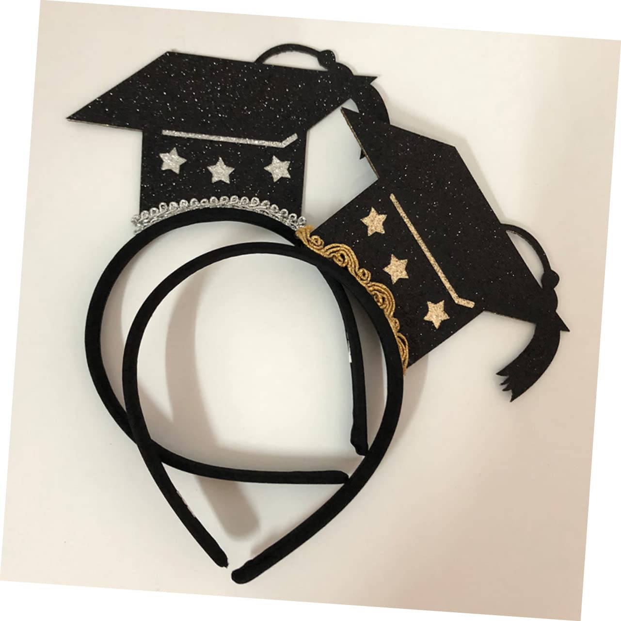 FRCOLOR 3 Set Di Fascia Per Unica Per Laurea Mini Cappello Da Dottore Accessorio Per Glitterato Per Copricapo Da Festa 6 Pezzi * 3