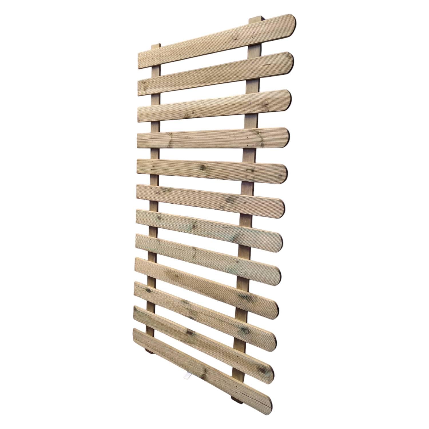 Recinzione in Legno da Giardino, 180x80 cm, composto da 12 Assi Arrotondate, Legno Impregnato per Esterno
