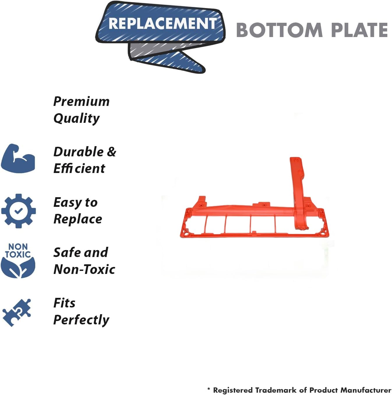 Replacement Part For Bissell Vacuum Cleaner Bottom Plate # compare to part 1616186