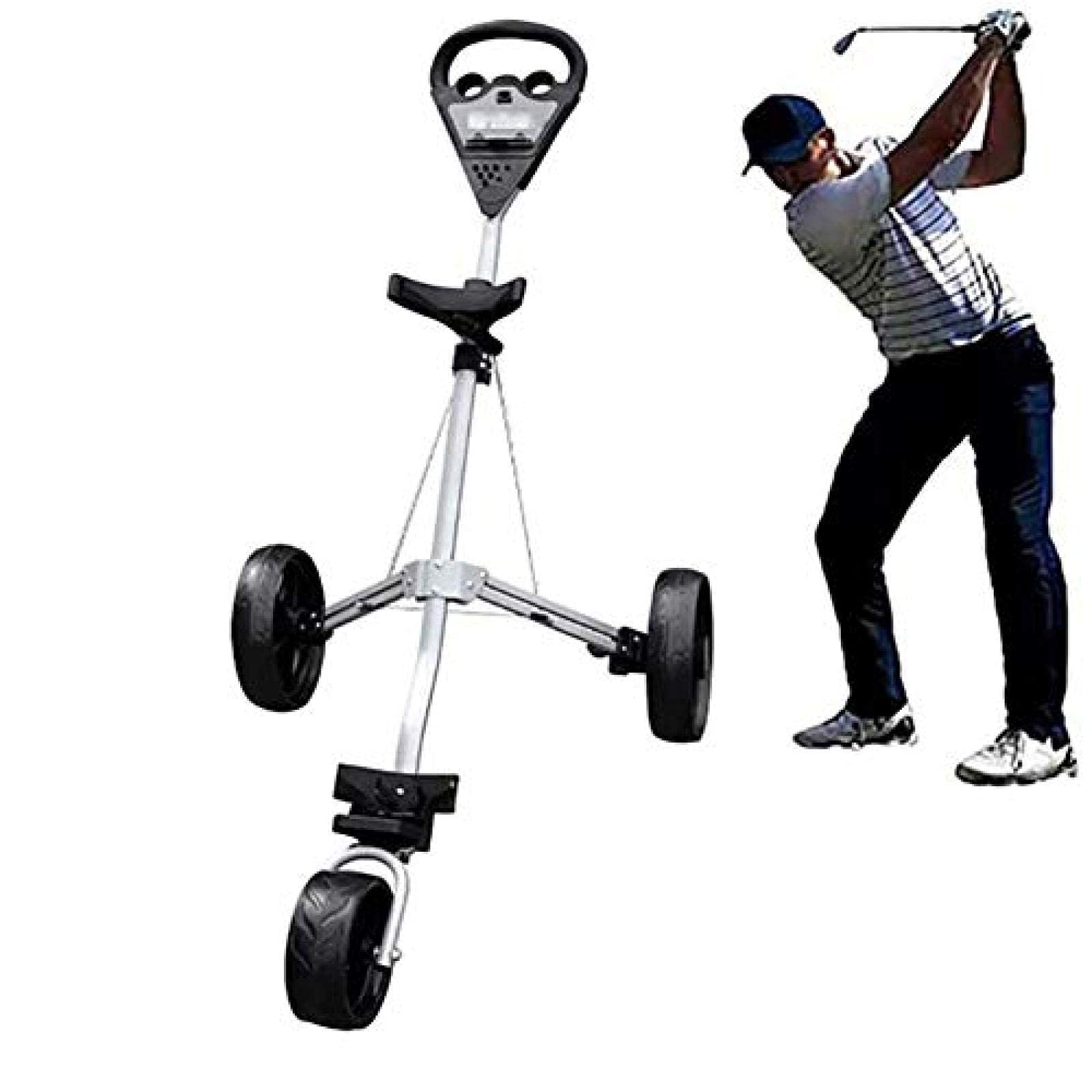 Buy Golf trolleys PullPush Golf Trolley With Foldable 3 Wheel