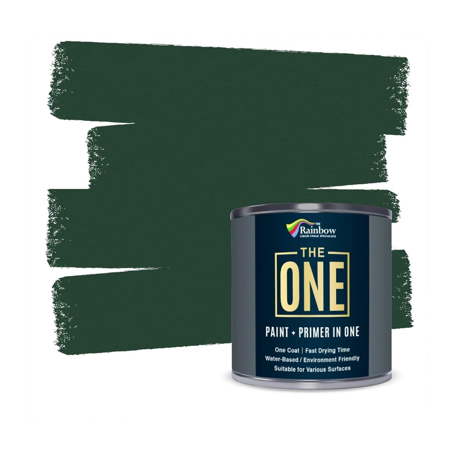 THE ONE All-In-One Paint & Primer - Green Matte, 250 ml | Multi-Surface 1 Coat Formula | Easy Indoor & Outdoor Decorating for Home & Garden Walls, Floors & Furniture | Durable, Water-Based & Low VOC