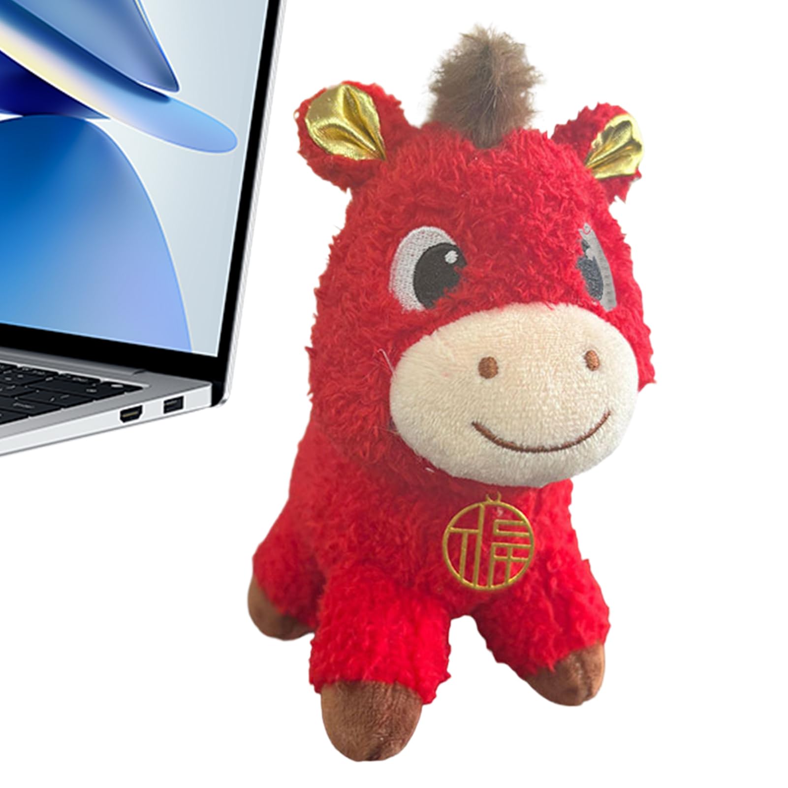 Peluche Cheval Chanceux – Jouet Doux Et Câlin, Décor Festif Pour Nouvel An Chinois, Idée Cadeau Anniversaire, Taille 12 Cm