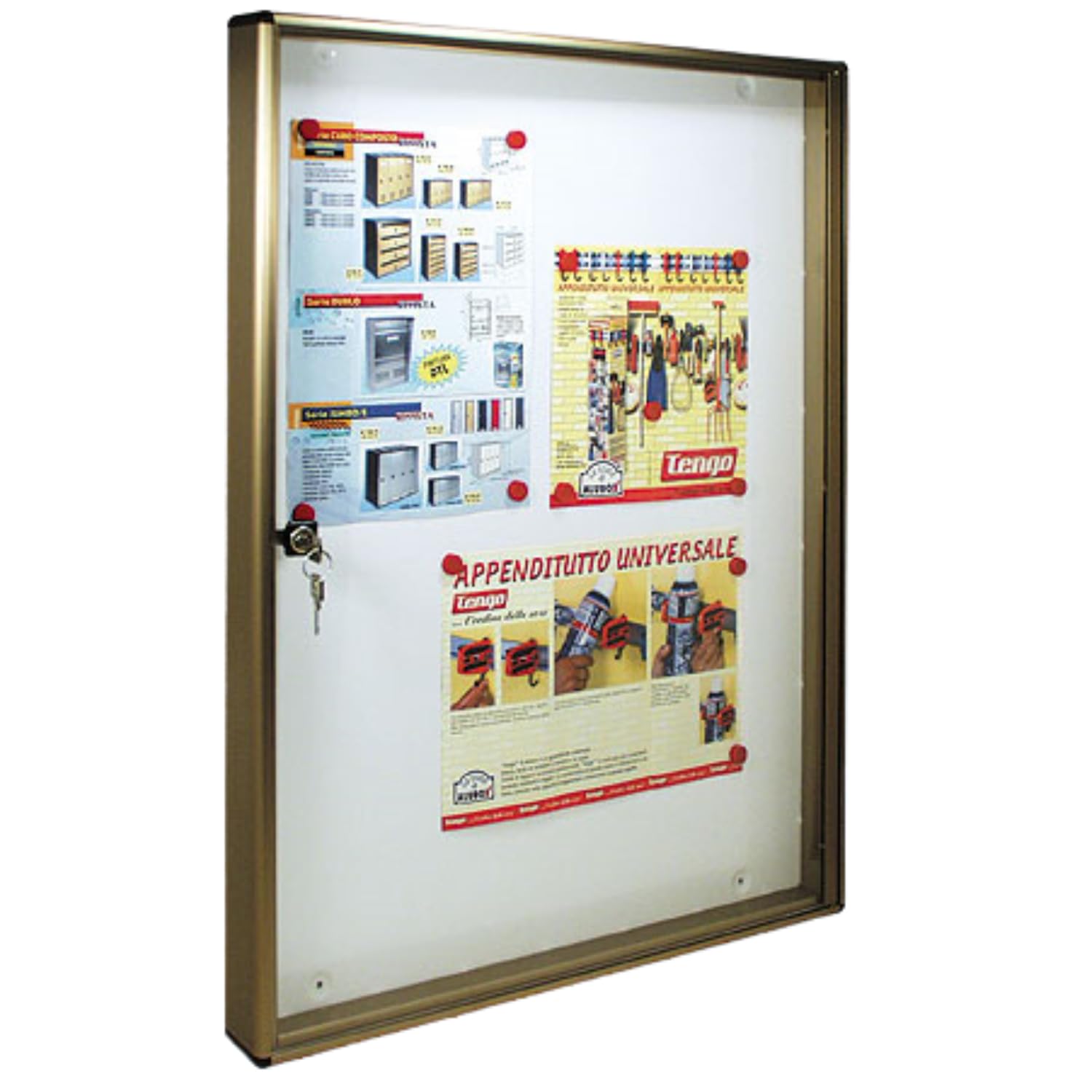 Alubox BC 5 Bacheca Porta Avvisi 4 Fogli A4 Bronzo - 4