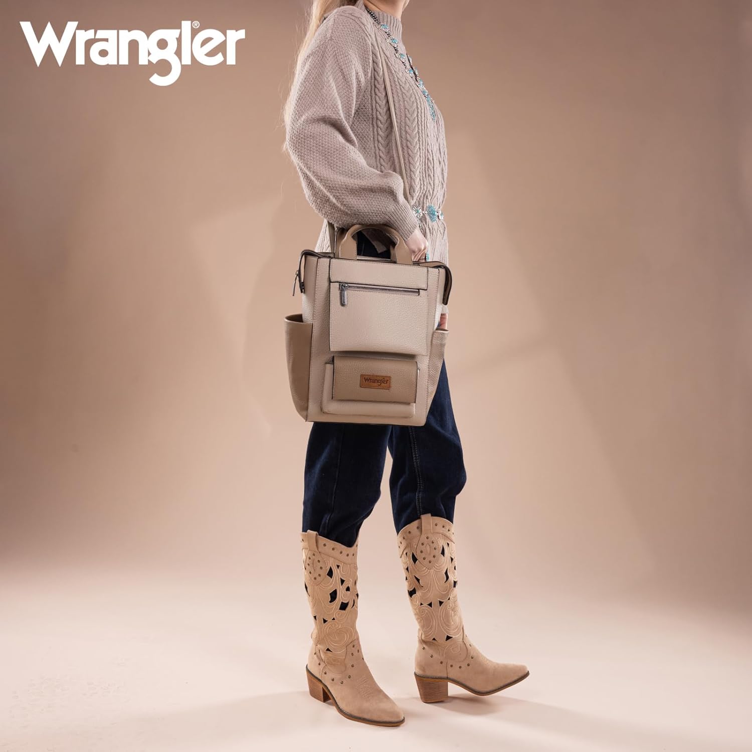 Montana West Wrangler Women Backpack Purse Convertible Backpack Vegan Leather Ladies Anti Theft Backpack with Adjustable Strap - Image 5