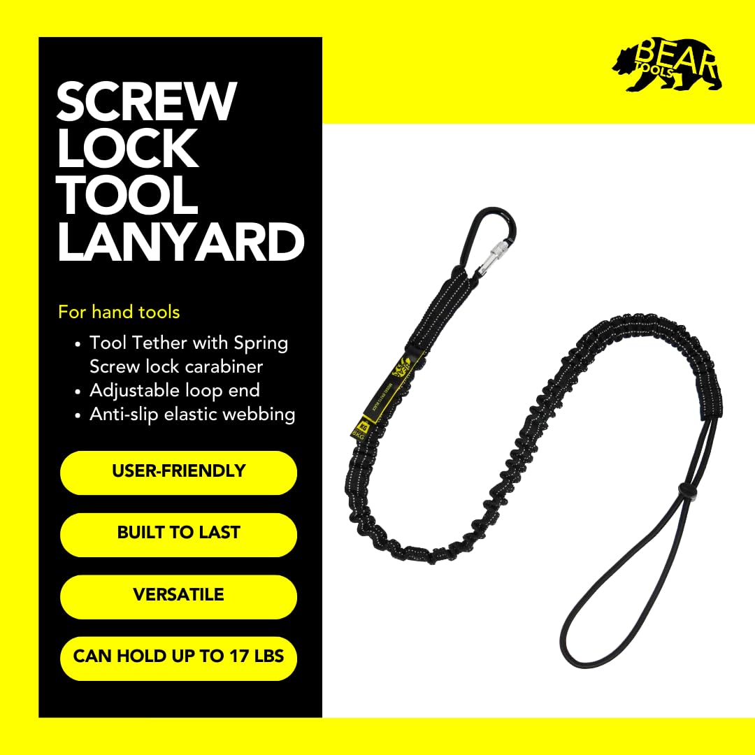 Tool Lanyard MECCANIXITY Retractable 3ft With Single Aluminum Buckle And  Adjustable Loop End, Maximum Weight Limit 10KG / 22lb, Safety Fall  Protection Tools Leash, Green 6 Pack Drill Lanyards