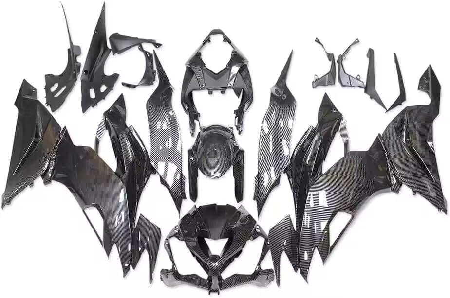 ABS Plastic Fairing kit Bodywork Fit for Kawasaki 2019-2023 Ninja ZX6R 636 Fairings ZX-6R ZX 636 19 20 21 22 23 Injection Complete Body Kit Body Frame Set - Carbon Fiber Effect