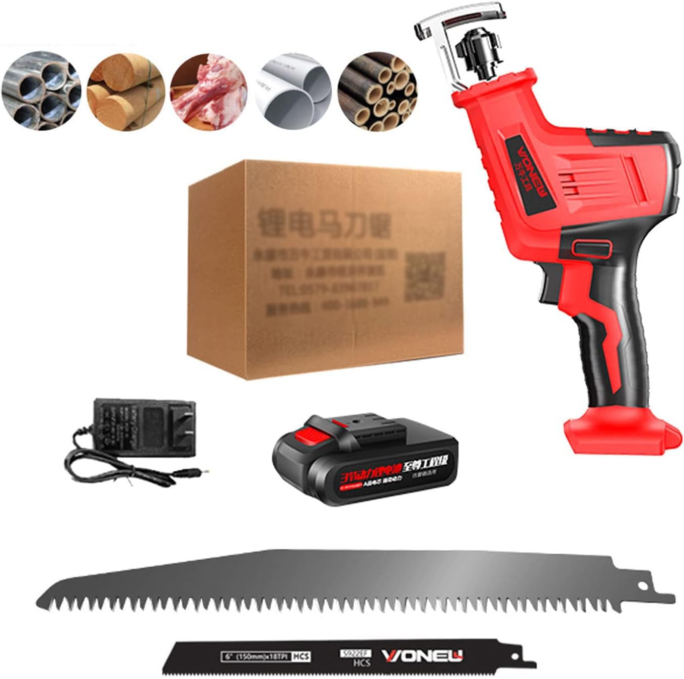 Reciprocating Saws 12V/21V, Variable Speed 03000 SPM Cordless Reciprocating Saw, ToolFree