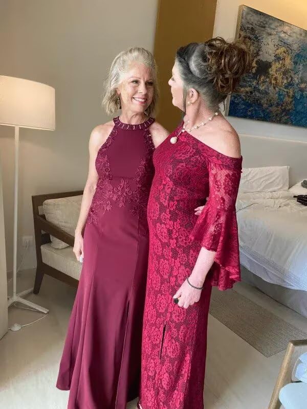 Chiffon Mother of The Bride Dresses for Wedding Lace Applique Long Formal Dresses for Women XOD04914