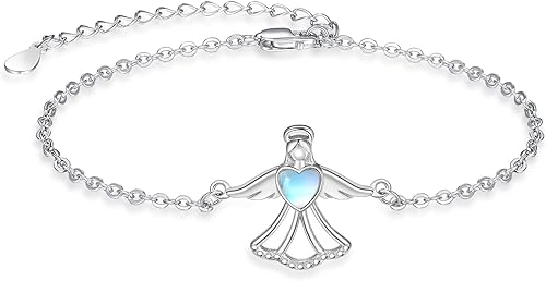 Palpitate Angel Bracelet Guardian Angel Bracelets 925 Sterling Silver Angel Wing Jewelry Gift for Women Girls Adjustable