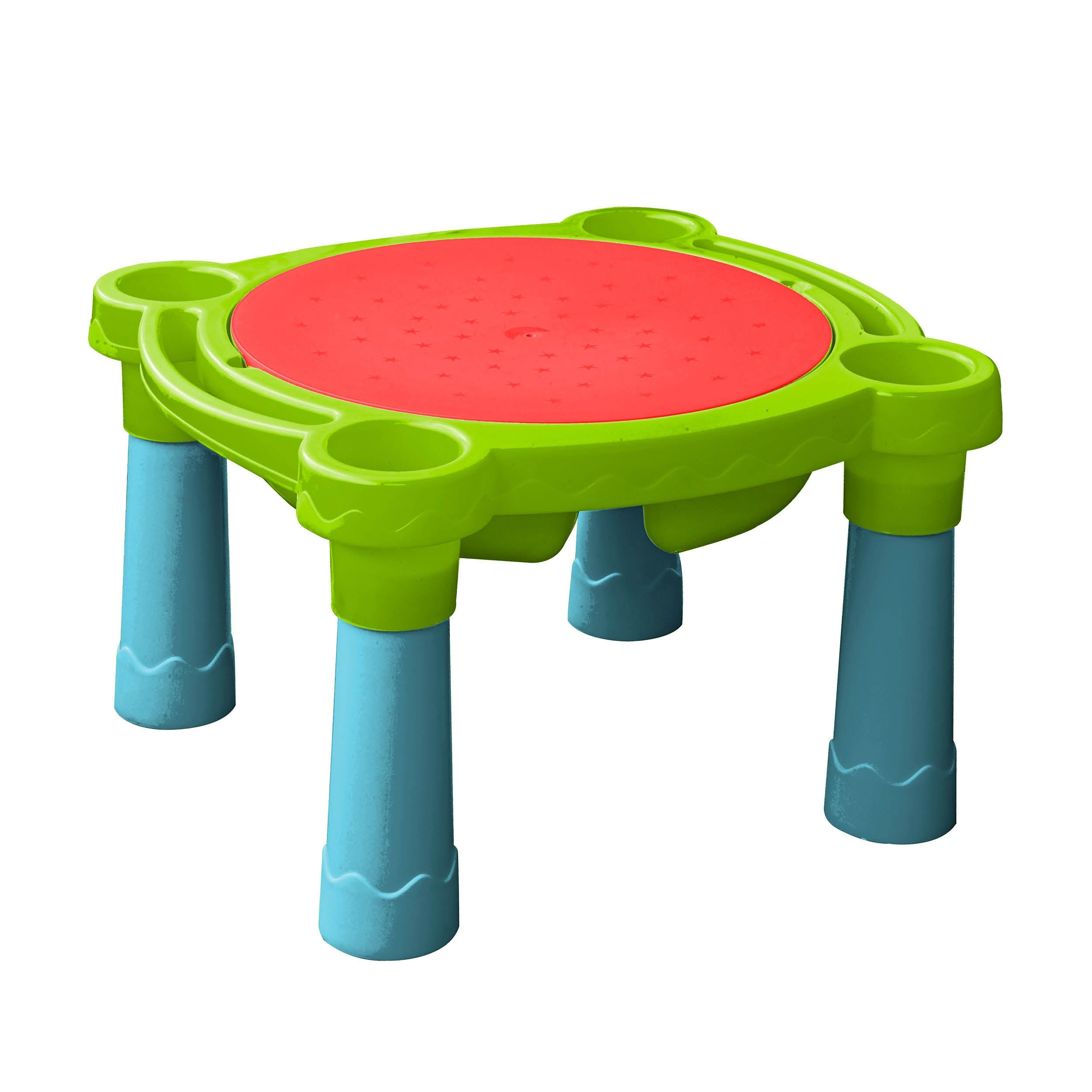 Palplay Table d’Activités Enfants – Bac Sable et Eau 2 Compartiments – Surface Amovible Multi-Usage – Jusqu’à 4 Enfants – Plastique Résistant UV – Dès 2 Ans