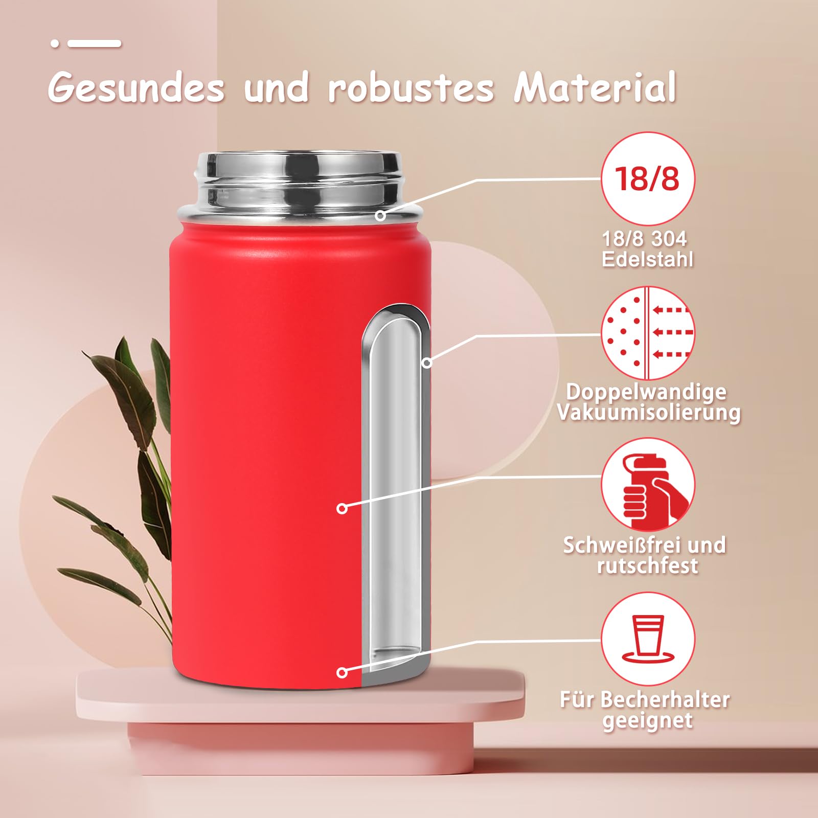 Volhoply 410ml Trinkflasche Kinder aus Edelstahl, doppelwandige vakuumisolierte Thermosflasche mit Trinkhalm & Griff, Silikonschutzhülle, BPA-freie Isolierflasche für Schule (Farbmix, 6er-Set)