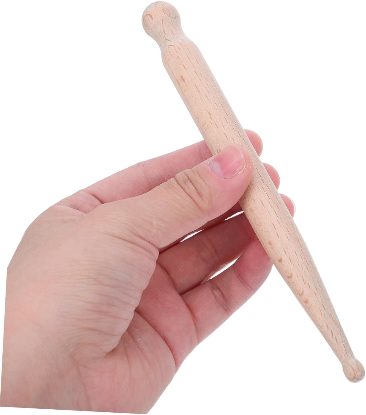 COLLBATH 2pcs Acupoint Massage Stick Precision Rolling Massage Tool for Shoulder Neck Muscle Relief Portable Manual Massager for Home Office Travel Natural Grain Body Relaxation