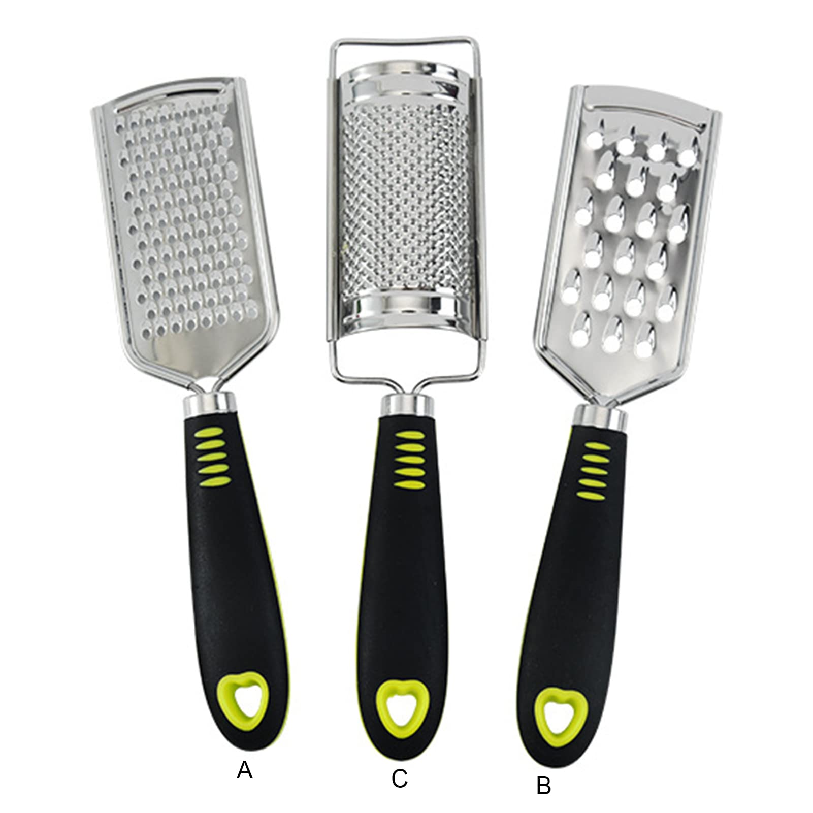 Grater Stainless Steel Long Handle Cheese Graters Multi-Purpose Food Vegetable Slicer Kitchen Tools for Restaurant Home A