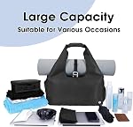 Sportsnew Sac de gym de yoga, poches sèches humides, porte-matelas de yoga avec compartiment de chaussures & Crochet et boucle