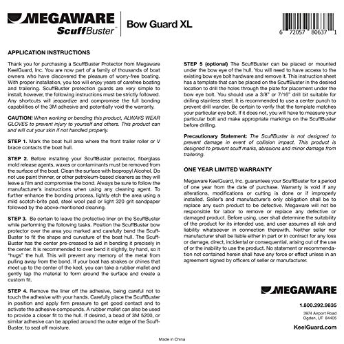 image for Megaware KeelGuard ScuffBuster Bow Guard, XL with Notch, 9