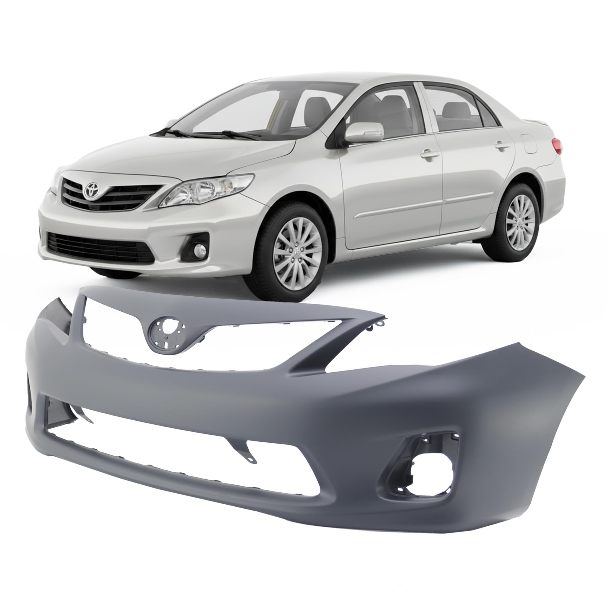 FitParts Compatible with Toyota Corolla 2011–2013 Front Bumper Cover