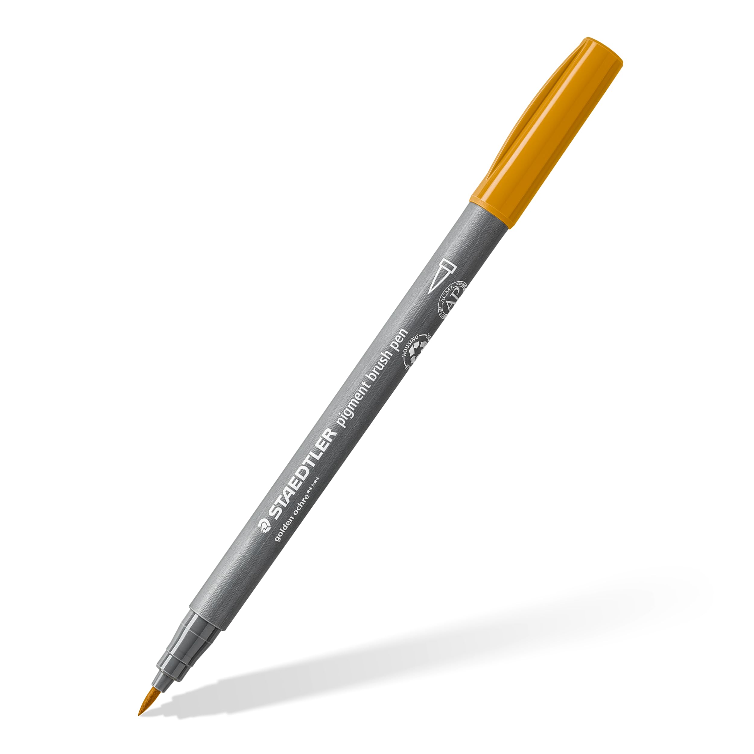 STAEDTLER Brush Pen Pigment Arts, premium tekeninkt, penseelpunt voor variabele lijnbreedte, waterbestendig, sneldrogend, 12 penseelpennen in gesorteerde kleuren in kartonnen etui, 371 C12-5