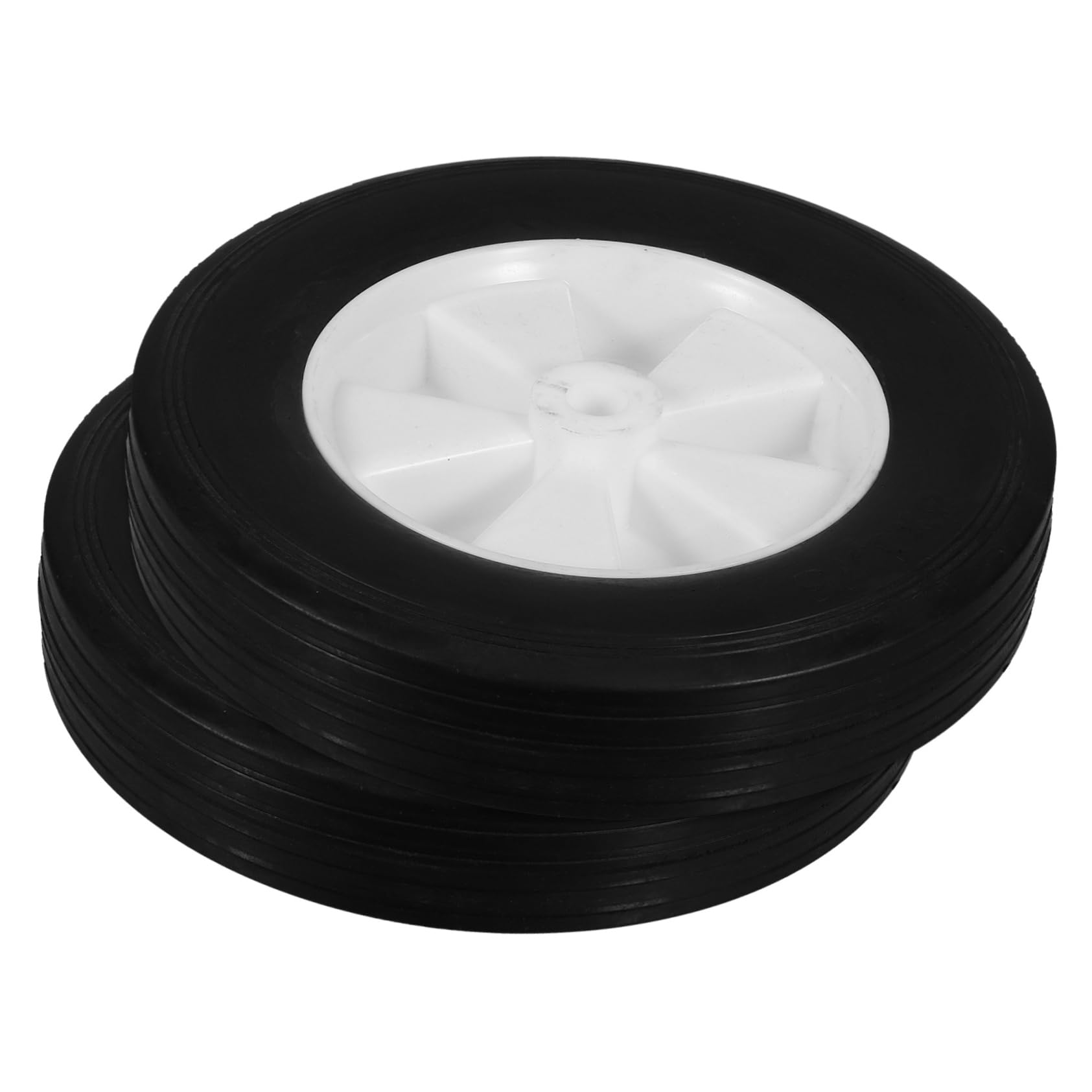YARNOW 2 Piezas Ruedas Sólidas de Goma Silenciosas para Cortacésped de Resistentes y para Césped Exteriores y Ruedas para Parrilla