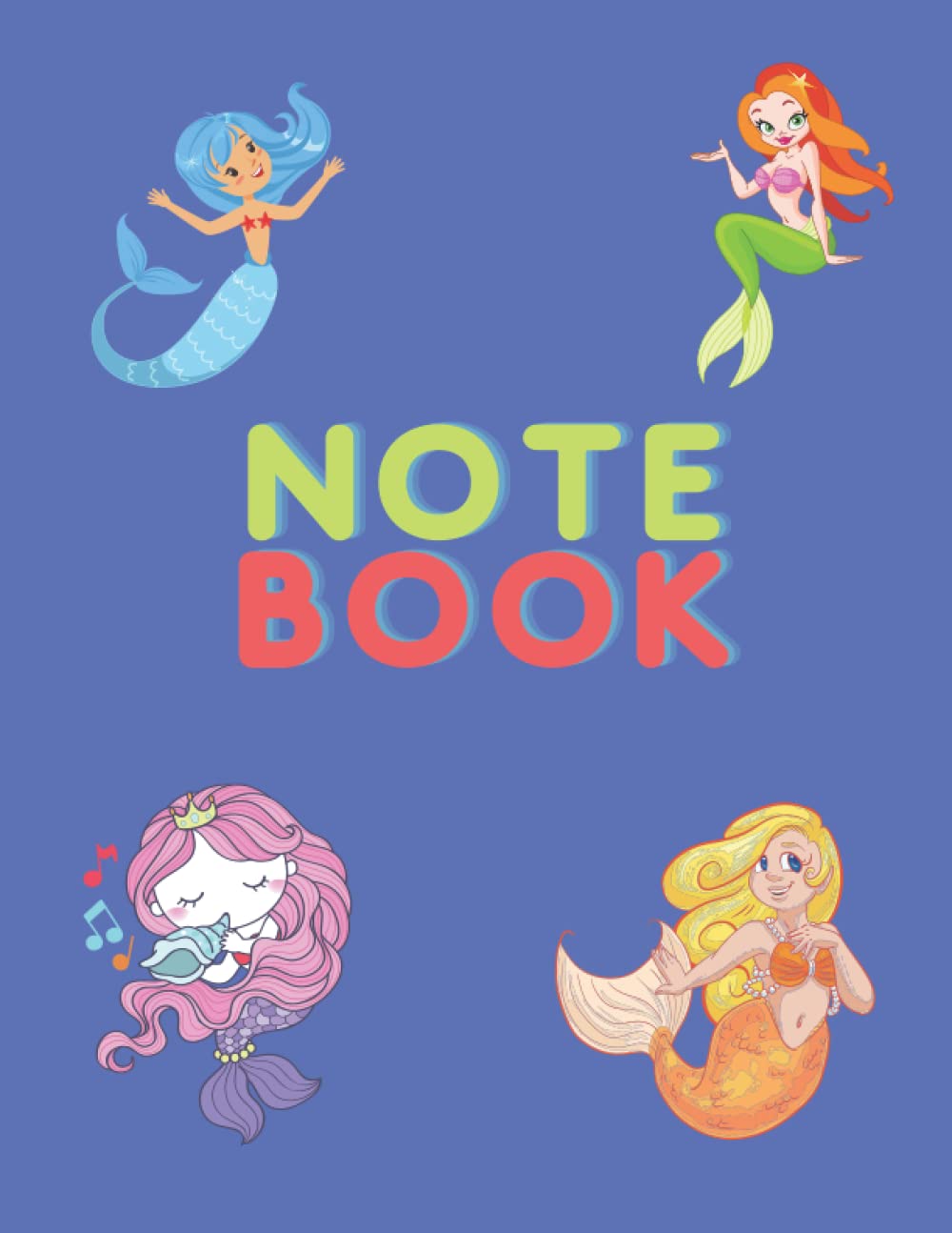 Notebook Mermaid: Notebook Journal Diary A4 Mermaid Design
