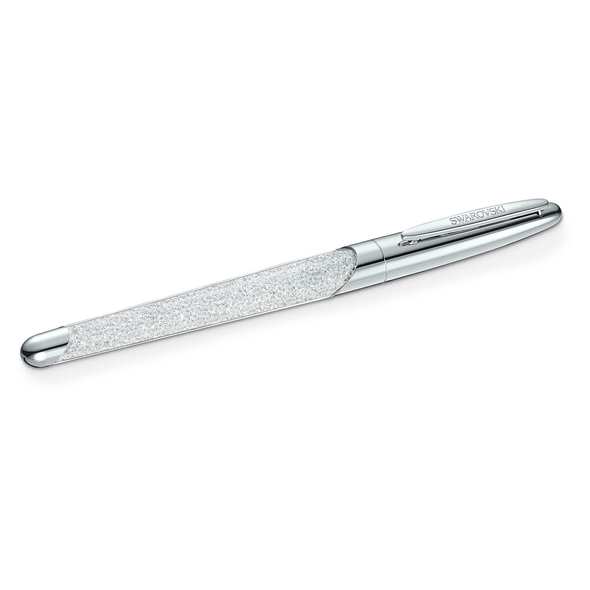 Cryst Nova 5534320 Rollerball Pen with Crystals Chrome-Plated Silver 14.5 x 1.7 cm