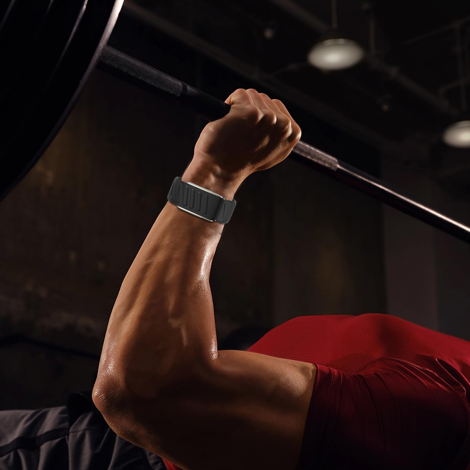 omee Silikon-Sportarmband, kompatibel mit Whoop 5.0, für Herren und Damen, atmungsaktiv, verstellbar, wasserdicht, Ersatzarmbänder für Whoop 5.0 Silikonbänder