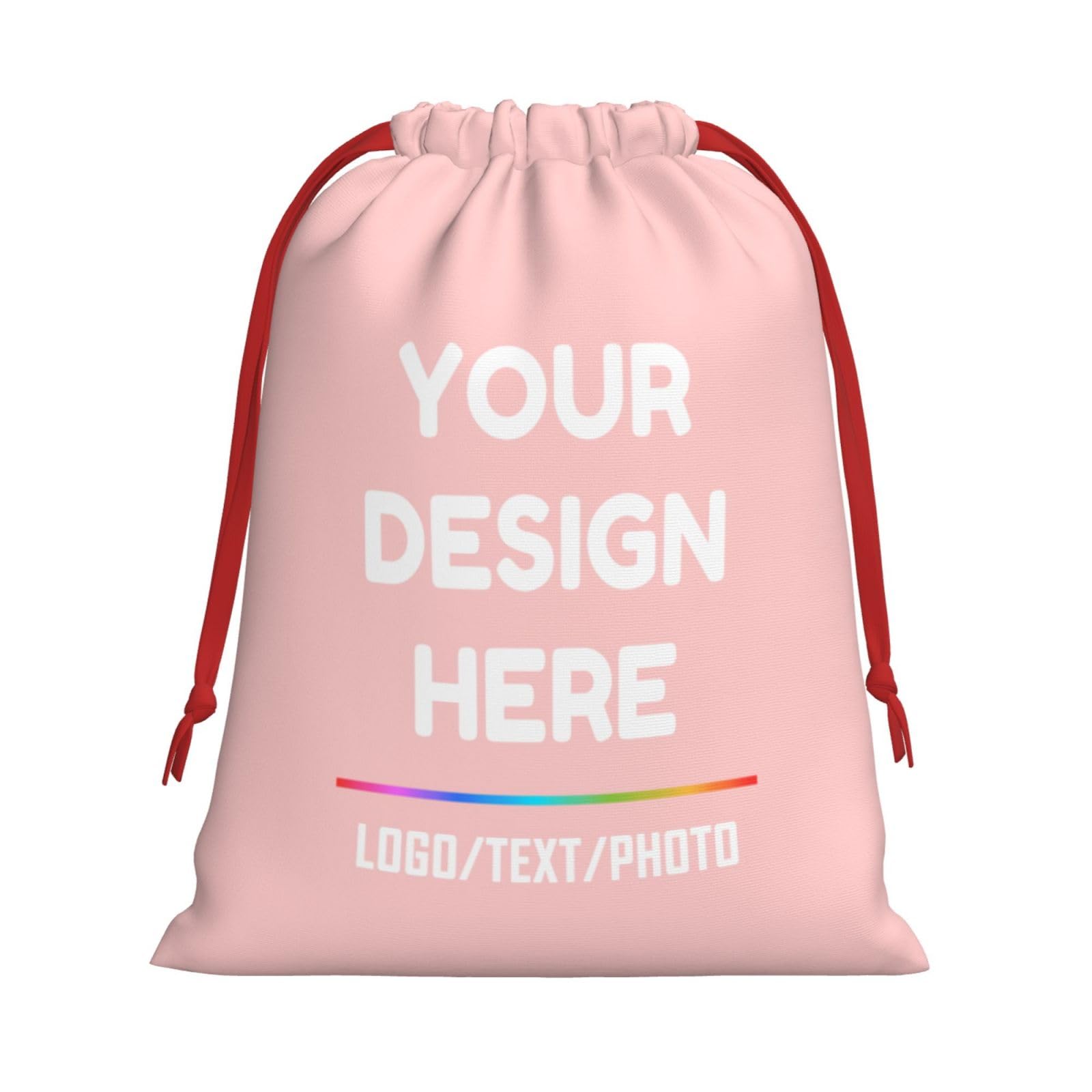 Custom Gift Bag Add Your Text/Image/Photo/Logo Designdrawstring Bag Personalised Gift Bag Customized Fun Birthday Bag, Perfect For Wedding, Birthday, Baby Shower, Party M
