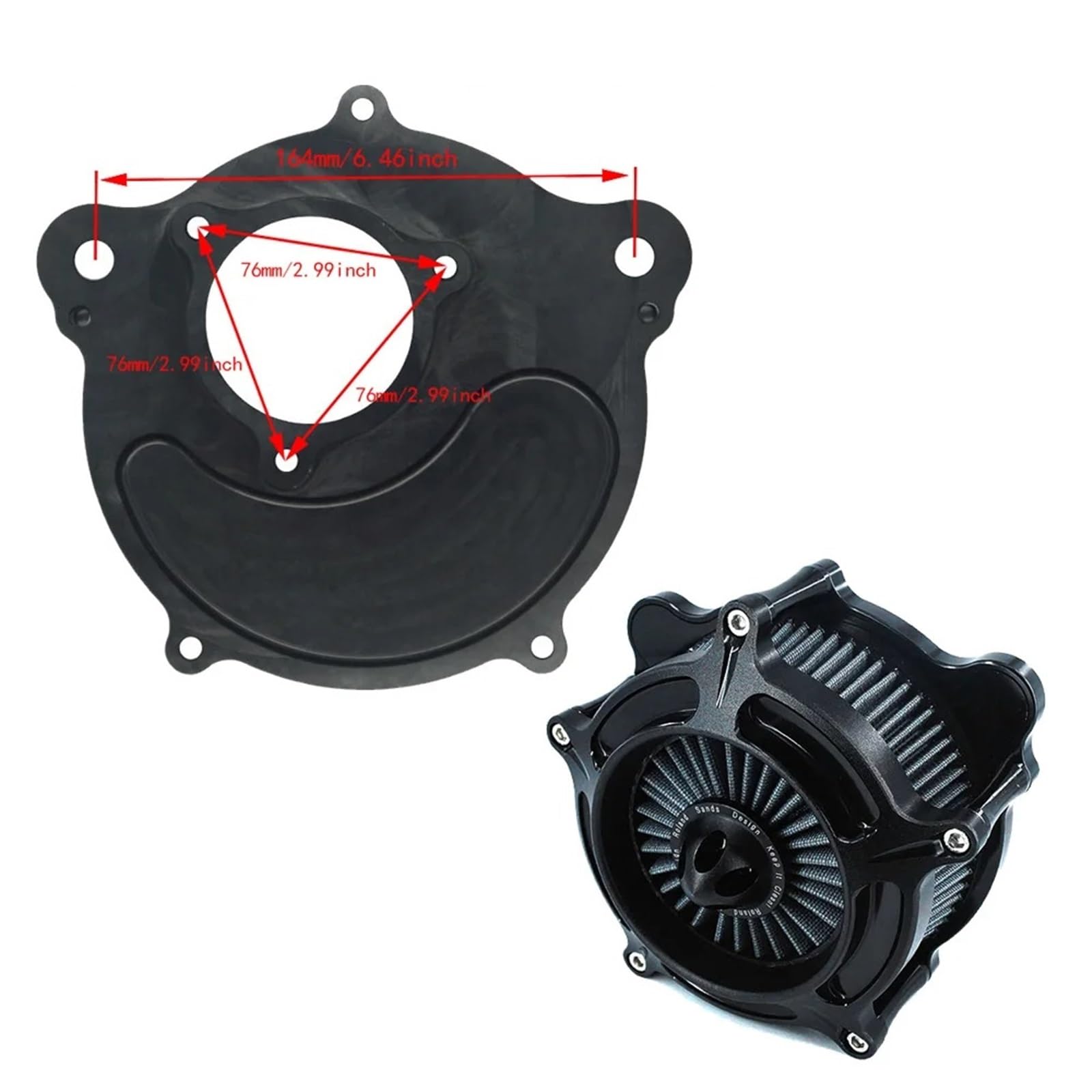Filtro Aria Moto Per XL Sportster Per Dyna Per Softail Per Touring Moto Turbina Spike Filtro Dell'aria Filtro Di Aspirazione Filtri Dell'aria Filtro Aria Per Moto(Air Filters D)