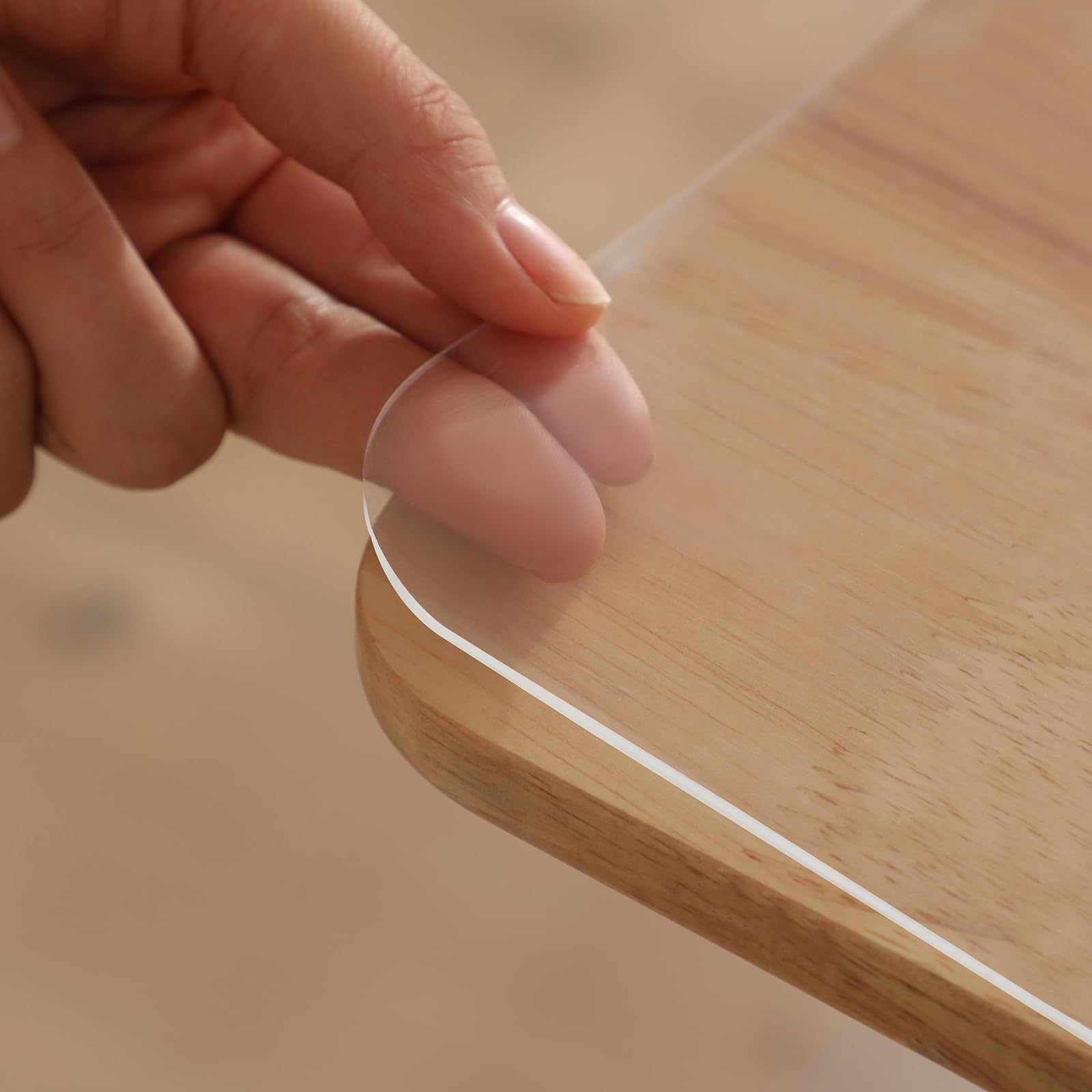 Amazon.co.jp: Yiwbj テーブルクロス 透明 90x150cm 厚さ2mm PVC製 