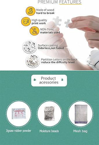 Miniatura 6 de Rompecabezas circular de 500 piezas Serie de la infanciarompecabezas de memoria de la infancia Rompecabezas de maderarompecabezas de