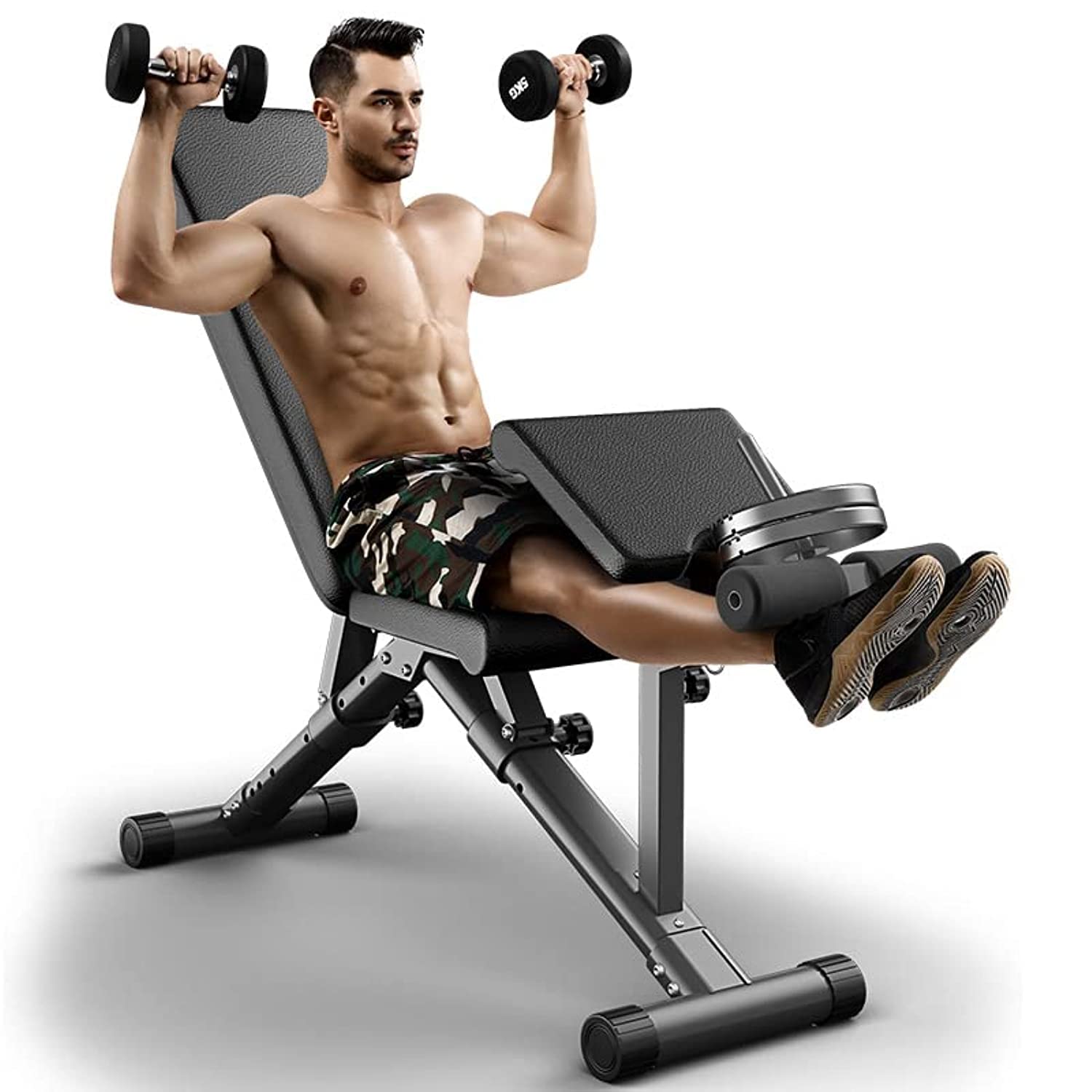 Miracle Fitness Adjustable Multi Workout Bench 7 Position With Leg Extension, Weight Capacity of 375 pounds.