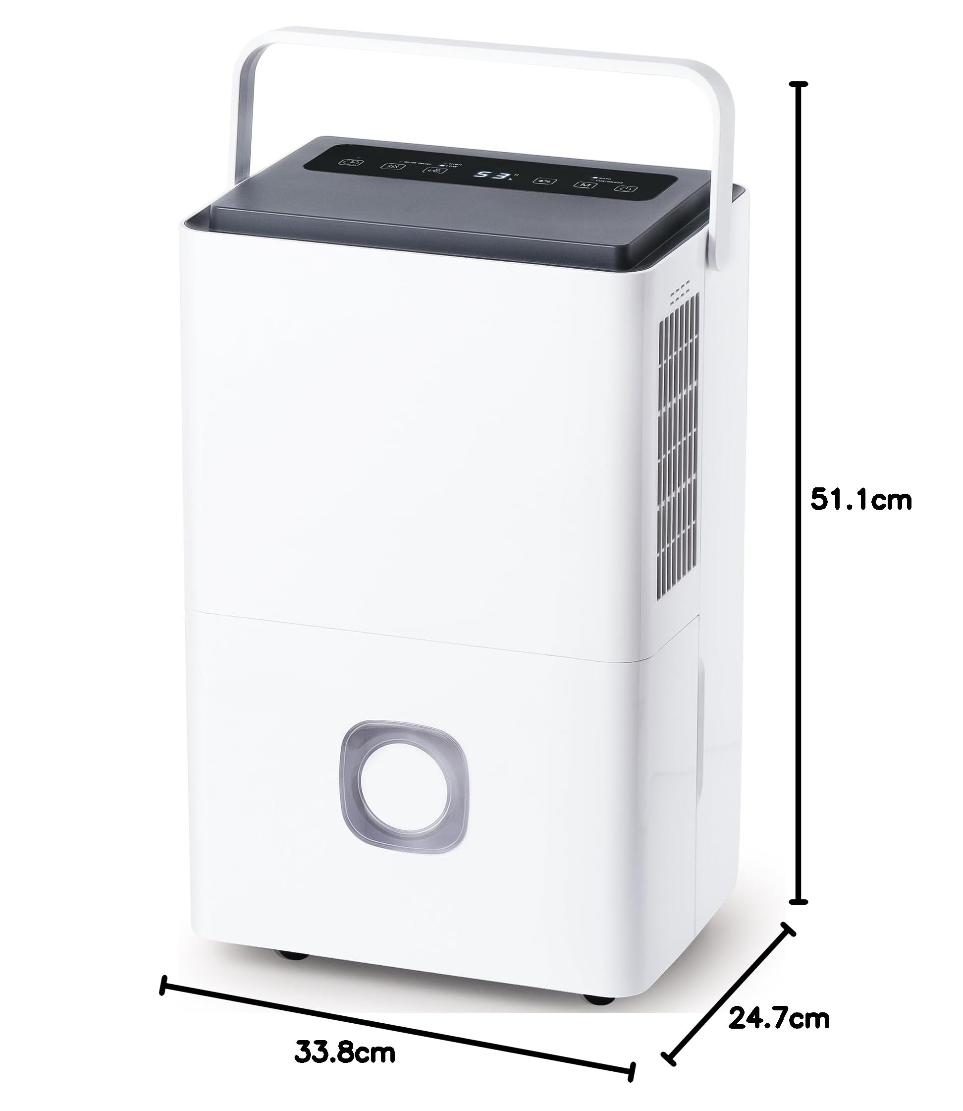 Deumidificatore Casa Muffa Elettrico: 65L/24h Deumidificatori Ambienti 120㎡Serbatoio 4.5L Scarico Continuo Modalità Smart Silenzioso e Portatile per Bagno Cantina Ufficio Garage Appartamento