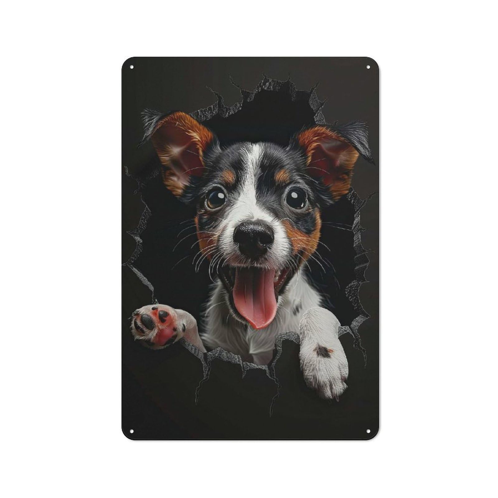 Junmoney Style-17 Metal Wall Sign 30X20cm Featuring Tox Fox For Café Or Home Bar, A Decorative Gift For A Newly Furnished Café And Home Bar
