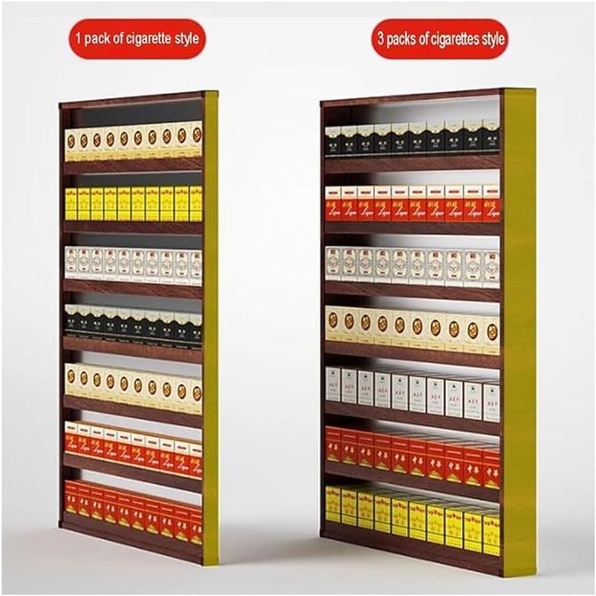 Cigarette Display Holder & Multi-Tier Wall Mounted Rack | Supermarket Convenience Store Organizer | Candy & Cigarette Shelf (70x3x50cm) - Maximize Visibility & Space