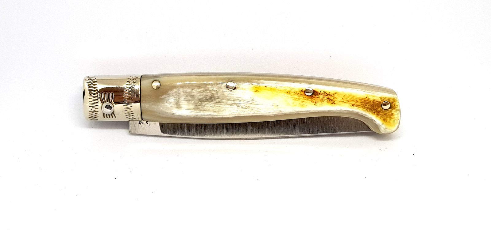COLTELLO SARDO PATTADA ARTIGIANALE MANICO in CORNO COLLEZIONE TASCABILE da caccia 53187