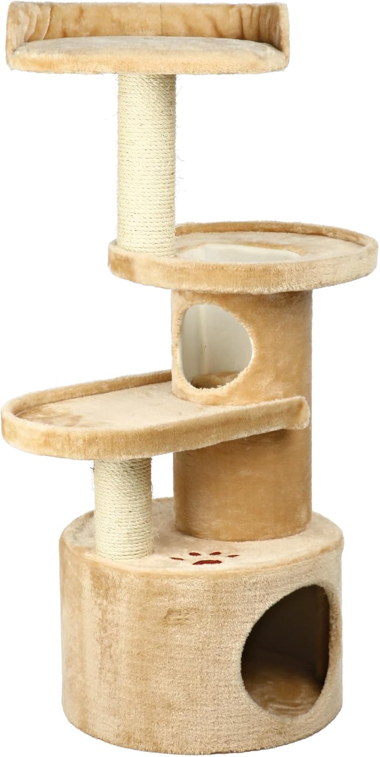 TRIXIE Pet Products Oviedo Cat Tree (Beige) Large (11 x 19 x 41 in.)