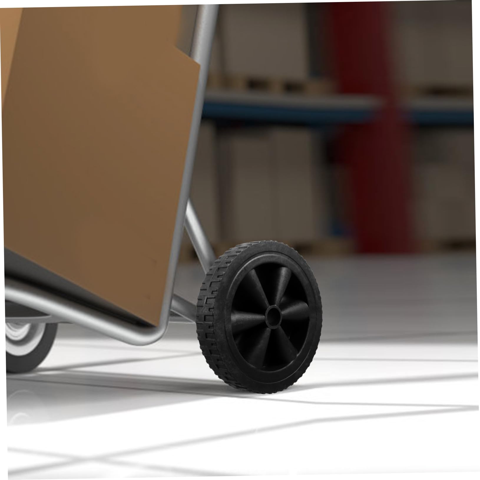 ULTECHNOVO Ruote di Ricambio in Gomma e Plastica Carrello e Barbecue , 2 Pezzi per Nere , Silenziose , Portata Elevata , Facili da Installare