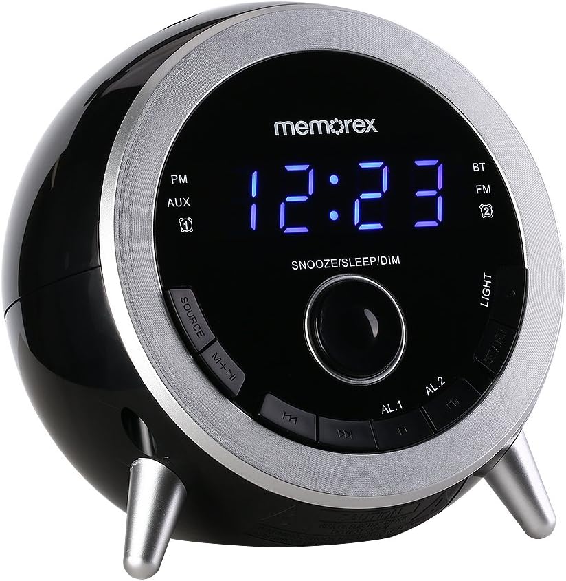 Memorex MC3533 Digital Alarm Clock Radio with FM Radio, 7