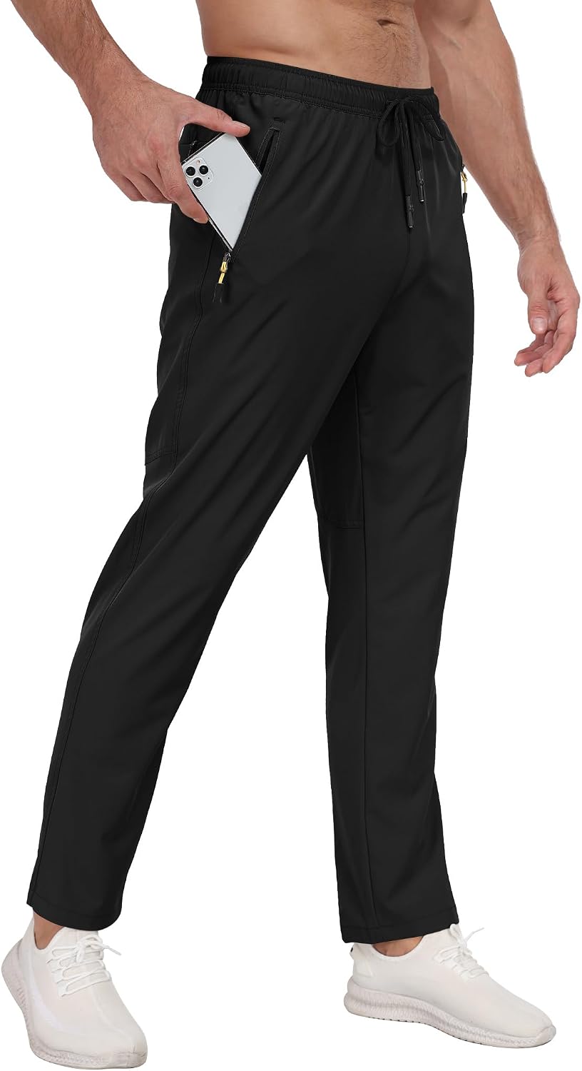 Zoofly Men's Sweatpants Athletic Pants Breathable Quick Dry Water Resistant Jogger Track Pants Workout Hiking Pants
