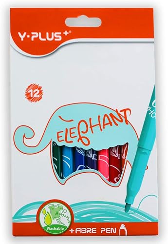UKR Y-Plus Elephant Fibre Pen 12-Piece Set