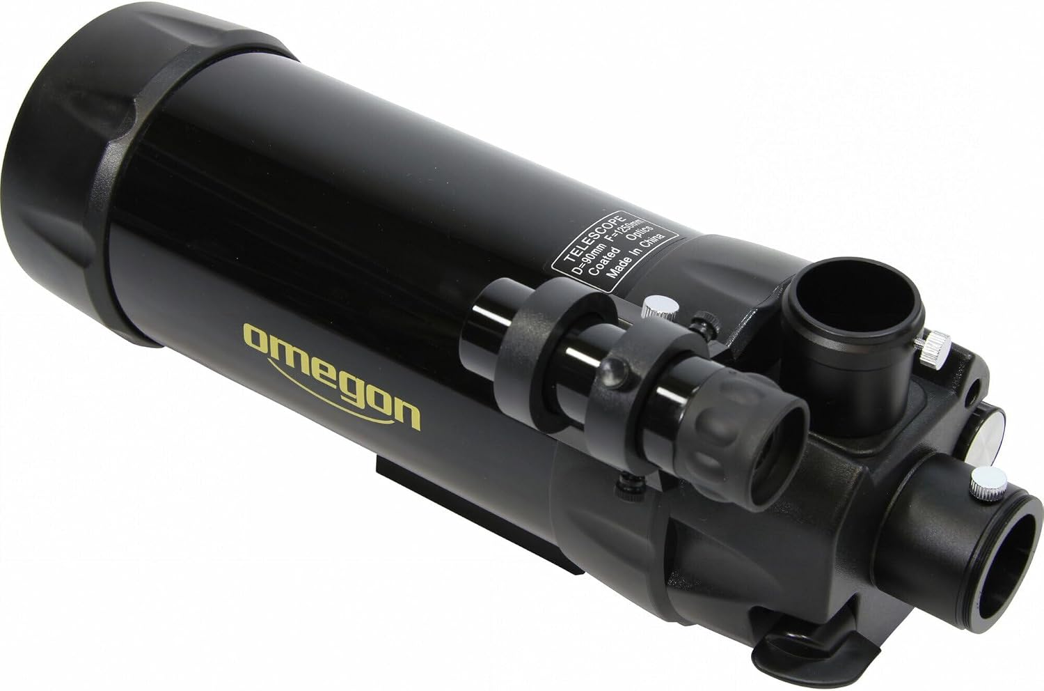 Top view of Omegon telescope with finderscope