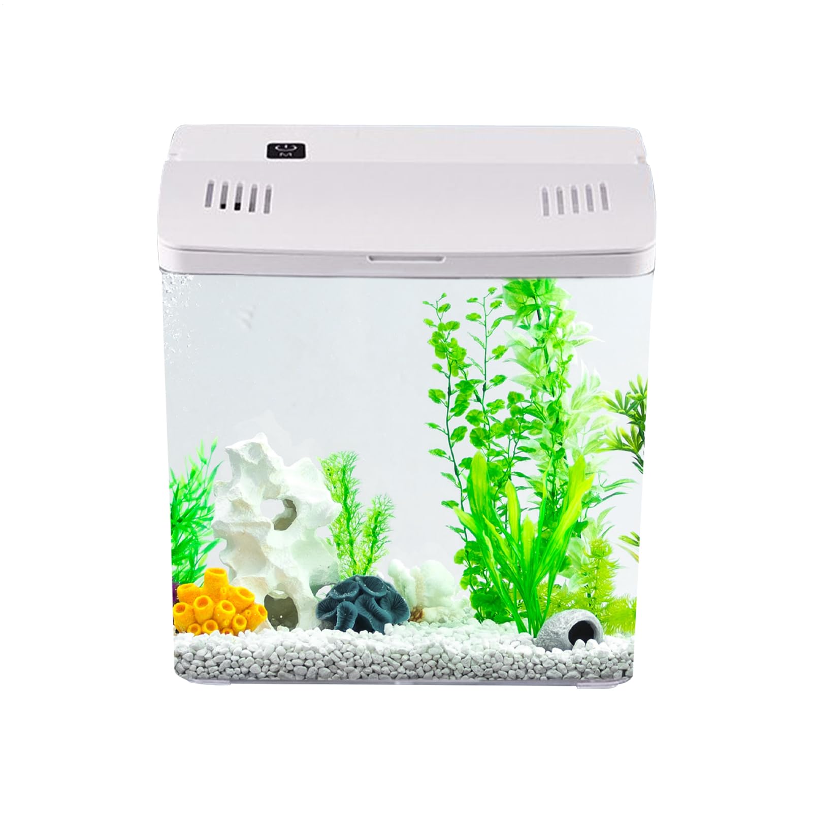 Kleines Aquarium mit Filter Garnelen Schildkröten Quallen Riff Wohnkultur | Kleines Garnelen-Aquarium mit Filter Haustierbedarf Haustierzubehör für Wohnzimmer Home Office Desktop Schrei