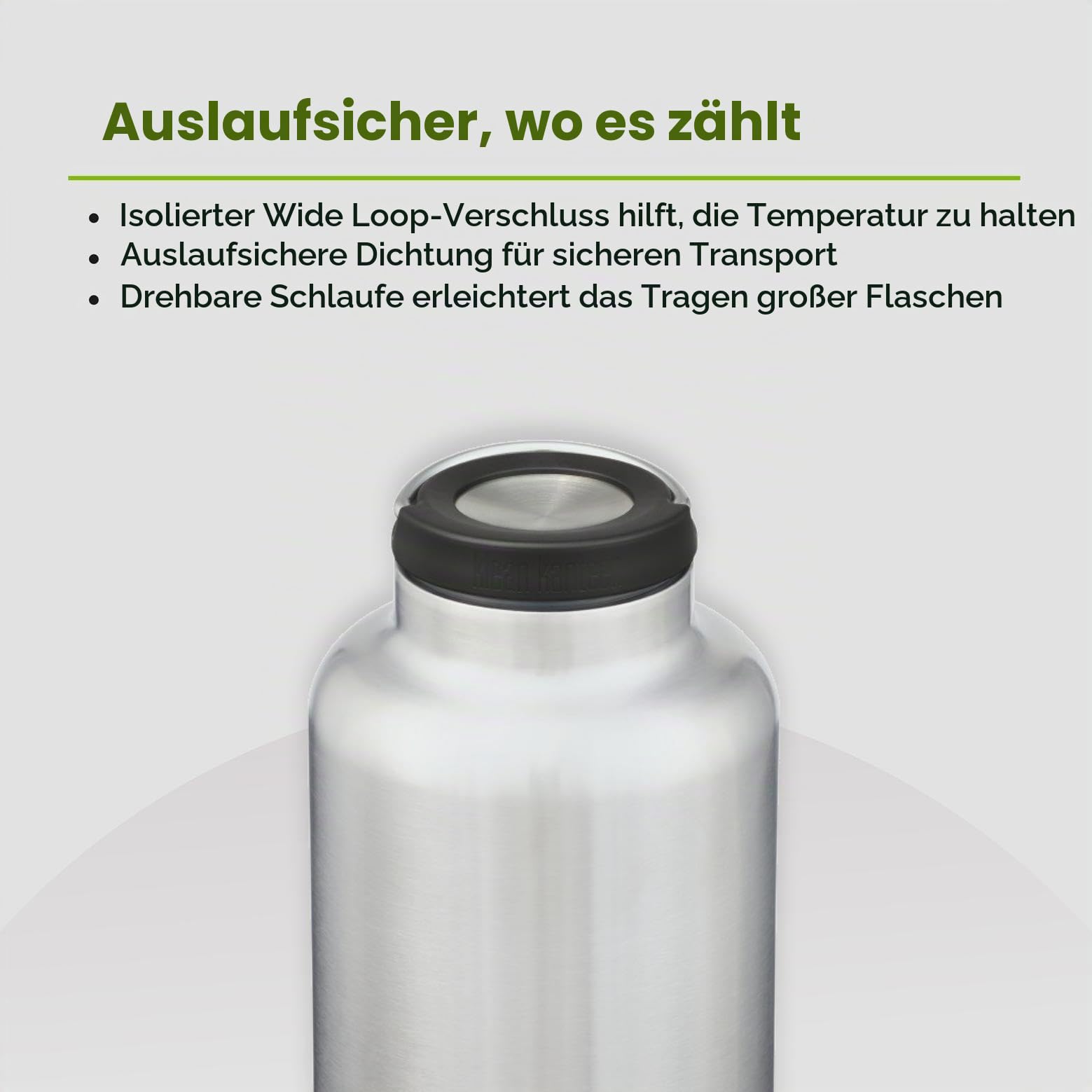 KleanKanteen ®TKWide V Trinkflasche Brushed Stainless One Size