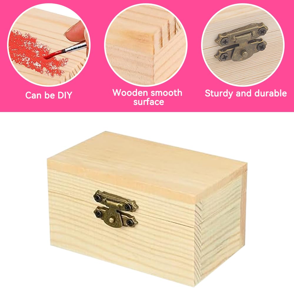 Lot De 10 Mini Coffres Au Trésor En Bois à Peindre – DIY Enfant – Activité Créative Parent-enfant – Cadeau Anniversaire - 10