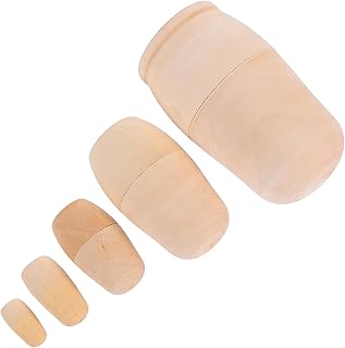 SEWACC 5 Pçs Matryoshka Kidcraft Playset Artes E Ofícios Para Crianças Brinquedos De Madeira Brinquedo De Boneca Russa Bonecas De Aninhamento Russas Em Branco Boneca De Aninhamento De