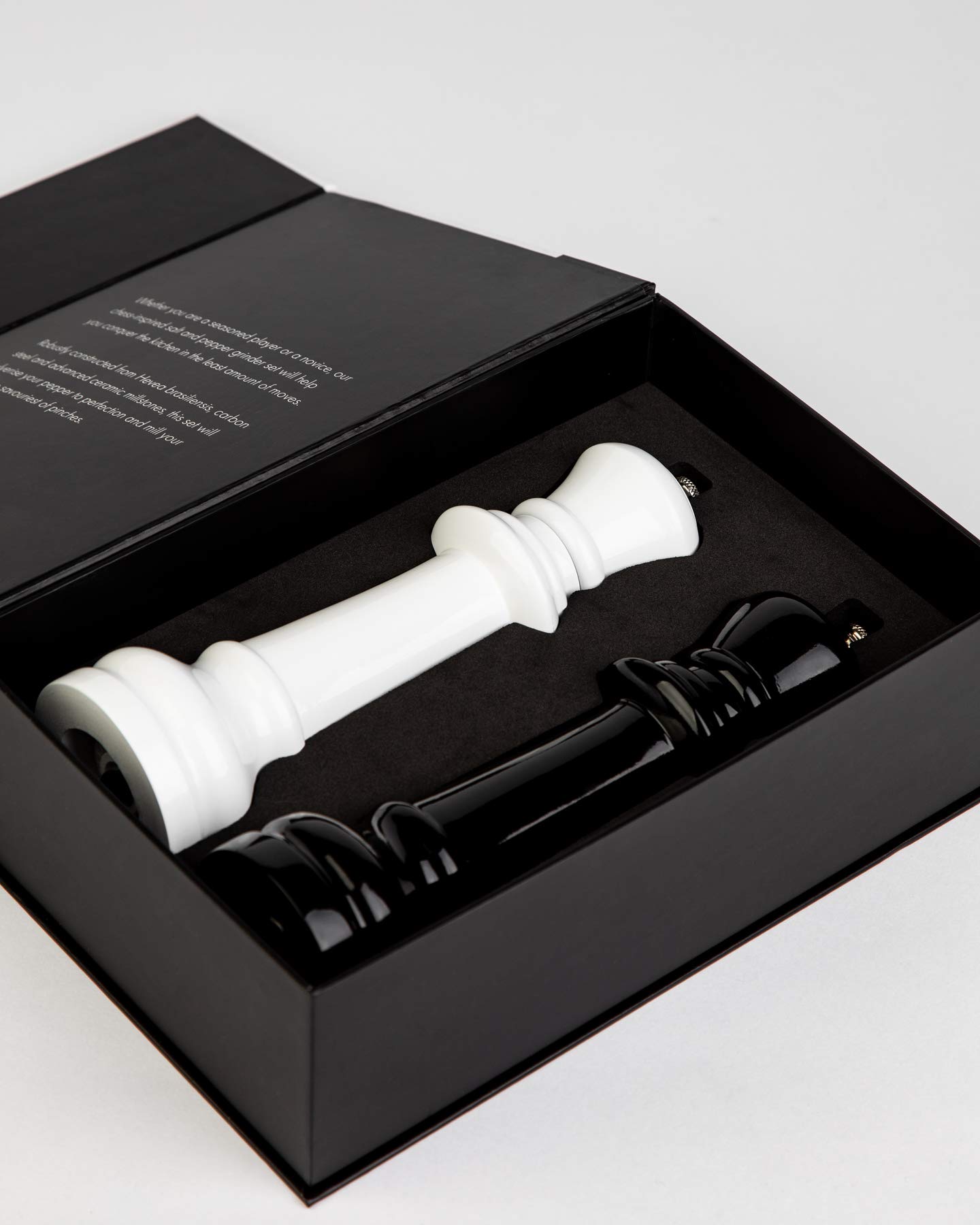 chess pieces salt and pepper grinders