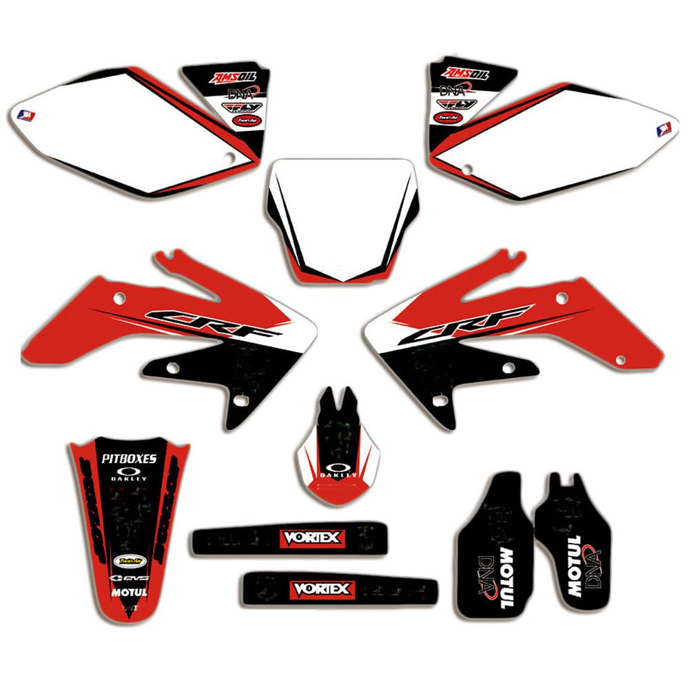 ENARUI Full Graphics Decal Kit For 2004-2005 Honda CRF250R - Customizable With Free Number/Name
