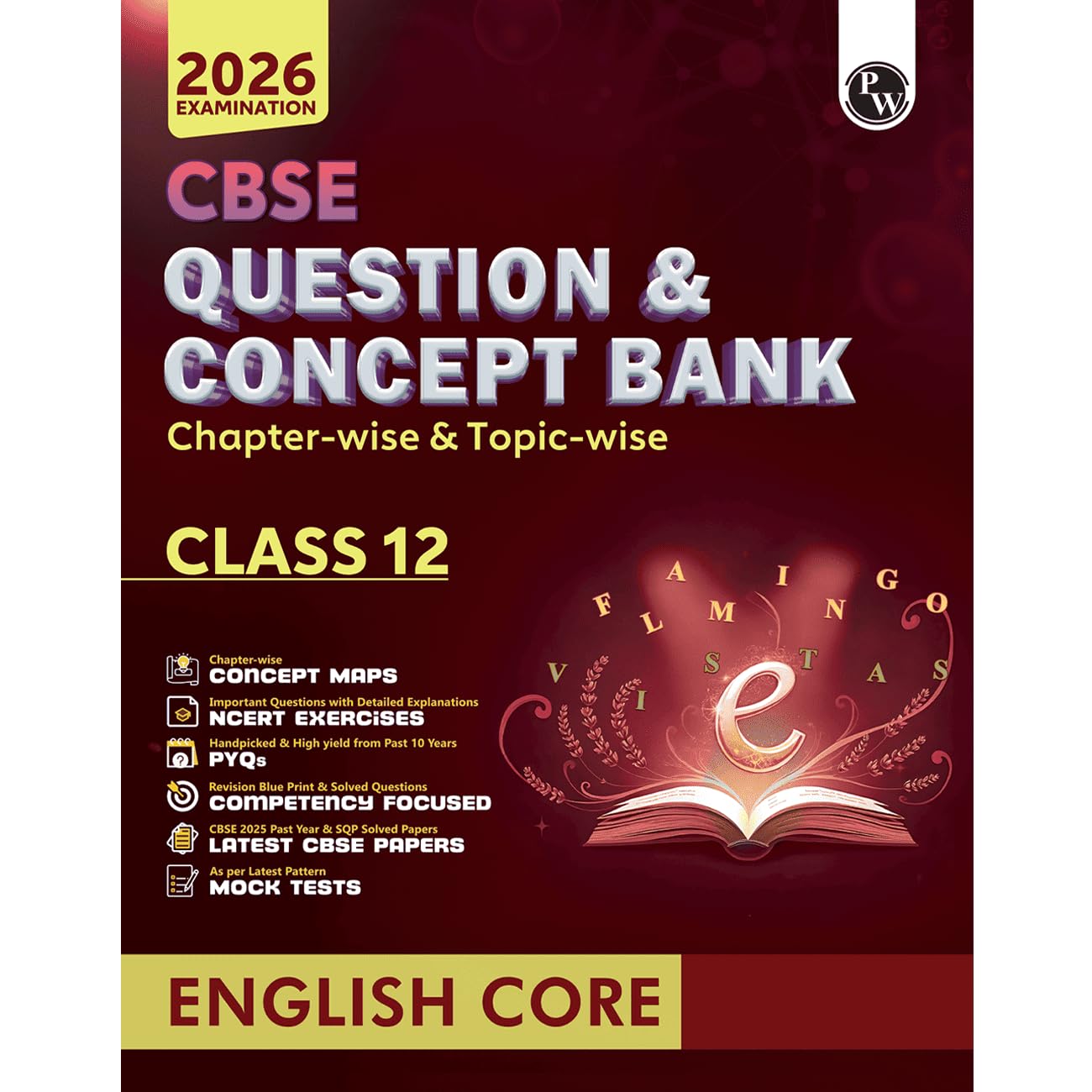 PW CBSE Question & Concept Bank (QCB) Class 12 English Core Chapter-wise and Topic-wise Solved Questions For 2026 Exams with 50% Competency Based Question [Paperback] PW